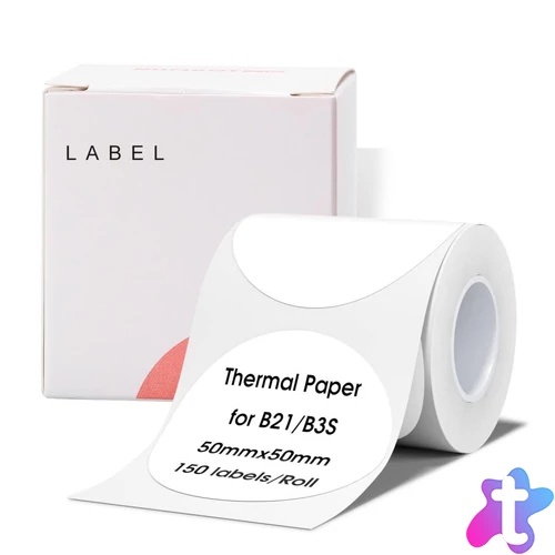 NIIMBOT T50*50-150 Thermal Label Round White címkenyomtató szalag