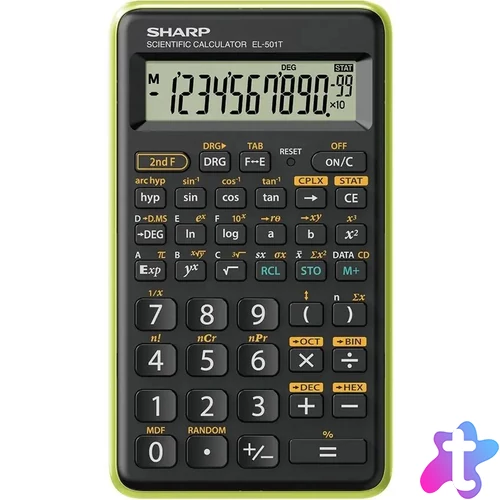 Sharp EL-501TBGR Tudományos számológép Green