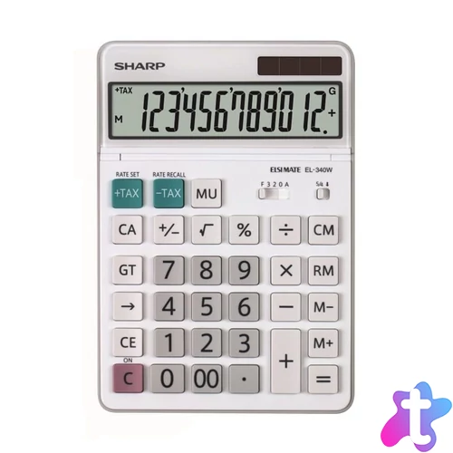 Sharp EL-340W Asztali számológép White
