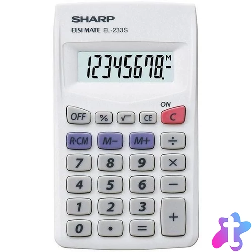 Sharp EL-233S Zsebszámológép White