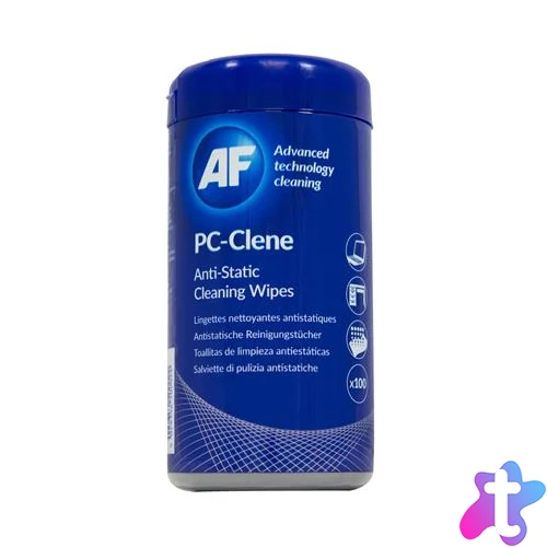 Tisztítókendő, általános felületre, 100 db, AF "PC-Clene"