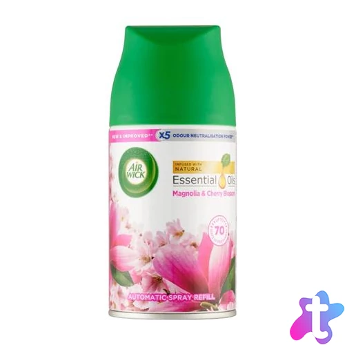 Illatosító készülék utántöltő, automata, 250 ml, AIR WICK "Freshmatic", magnólia és cseresznye