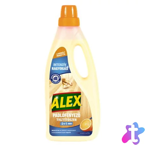 Padlótisztító folyadék, laminált padlóhoz, 750 ml, ALEX "Extra ragyogás", narancs illattal