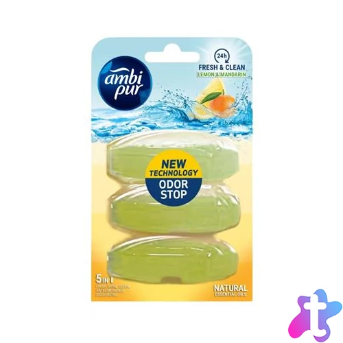 WC illatosító gél, utántöltő, 3x55 ml, AMBI PUR, citrom és mandarin