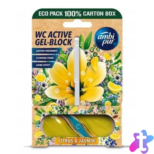 WC tisztító blokk, 45 g, AMBI PUR, citrus és jázmin