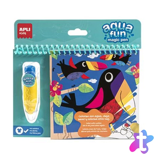 Színezőfüzet, vízbázisú, APLI Kids "Aqua Fun", dzsungel