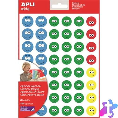 Matrica, emoji, APLI Kids "Stickers", boldog arcok
