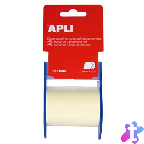 Öntapadó jegyzetpapír tekercsben, APLI, 60 mm x 10 m