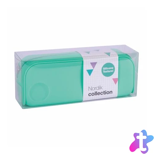 Tolltartó, cipzáras, szilikon, APLI "Nordik", türkiz zöld