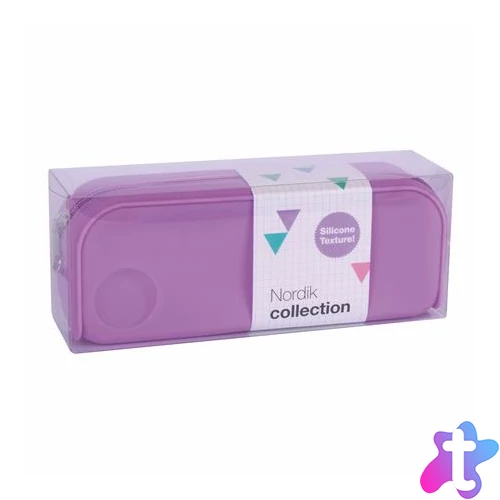 Tolltartó, cipzáras, szilikon, APLI "Nordik", lila