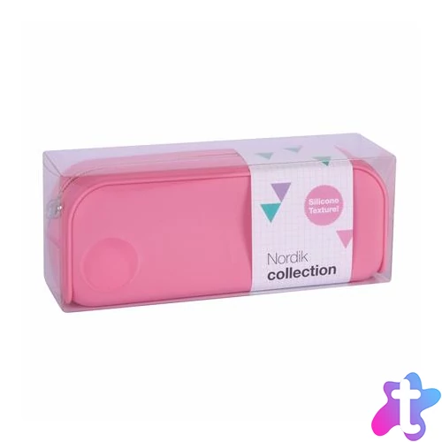 Tolltartó, cipzáras, szilikon, APLI "Nordik", rózsaszín