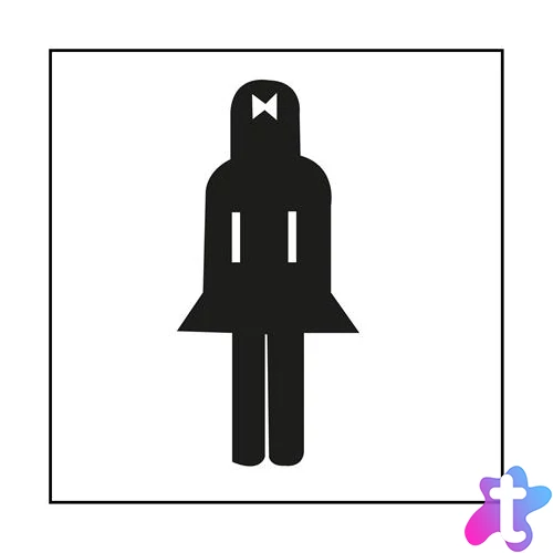 Információs matrica, női mosdó, APLI