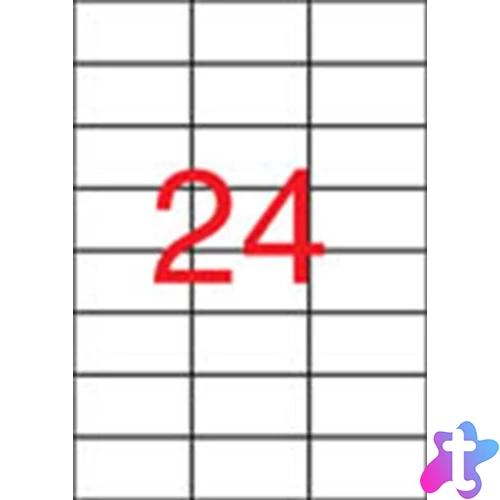 Etikett, 70x37 mm, poliészter, APLI, átlátszó, 240 etikett/csomag