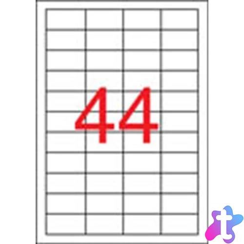 Etikett, 48,5x25,4 mm, poliészter, időjárásálló, matt, APLI, áttetsző, 880 etikett/csomag