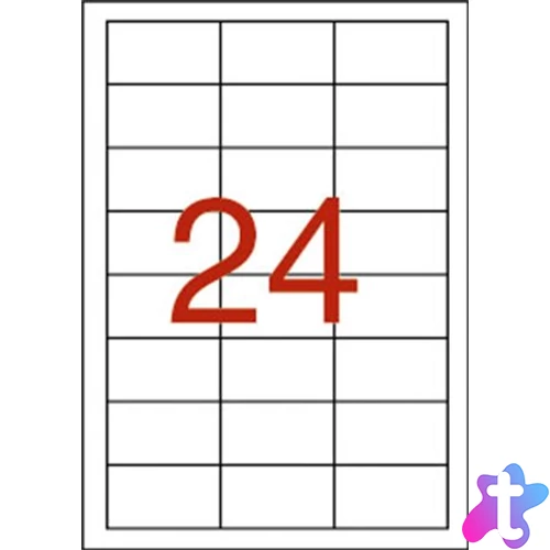 Etikett, 64,6x33,8 mm, poliészter, időjárásálló, fehér, APLI, 480 etikett/csomag