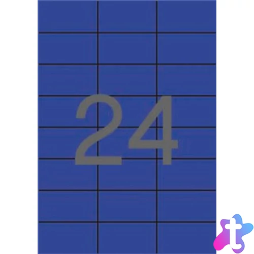 Etikett, 70x37 mm, színes, APLI, kék, 480 etikett/csomag