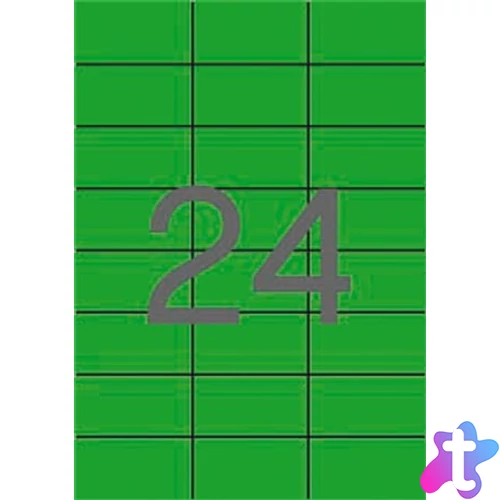 Etikett, 70x37 mm, színes, APLI, zöld, 480 etikett/csomag