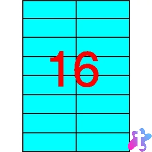 Etikett, 105x37 mm, színes, APLI, kék, 320 etikett/csomag