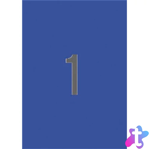 Etikett, 210x297 mm, színes, APLI, kék, 20 etikett/csomag