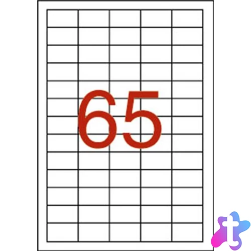 Etikett, univerzális, 38x21,2 mm, APLI, 6500 etikett/csomag