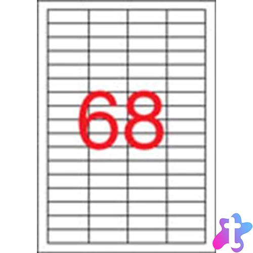 Etikett, univerzális, 48,5x16,9 mm, APLI, 6800 etikett/csomag