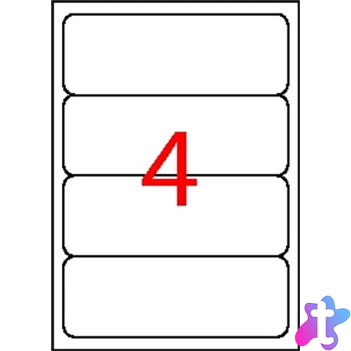 Etikett, univerzális, 190x61 mm, APLI, 40 etikett/csomag