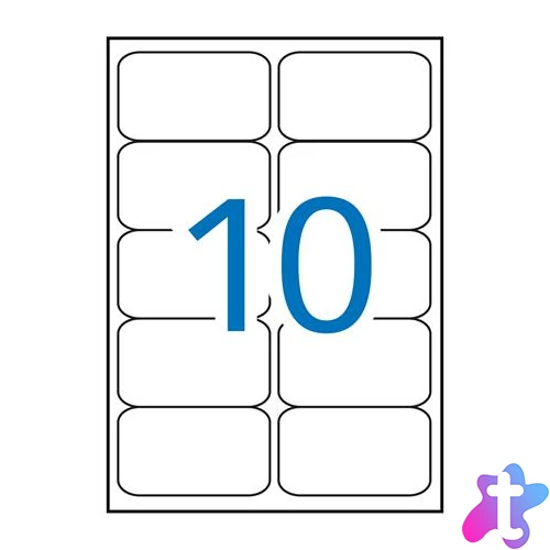 Etikett, univerzális, 99,1x57 mm, kerekített sarkú, APLI, 1000 etikett/csomag