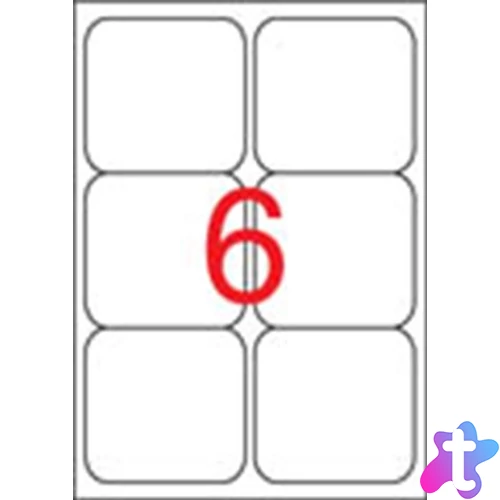 Etikett, univerzális, 99,1x93,1 mm, kerekített sarkú, APLI, 600 etikett/csomag