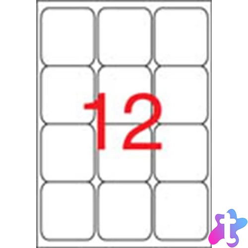 Etikett, univerzális, 63,5x72 mm, kerekített sarkú, APLI, 1200 etikett/csomag