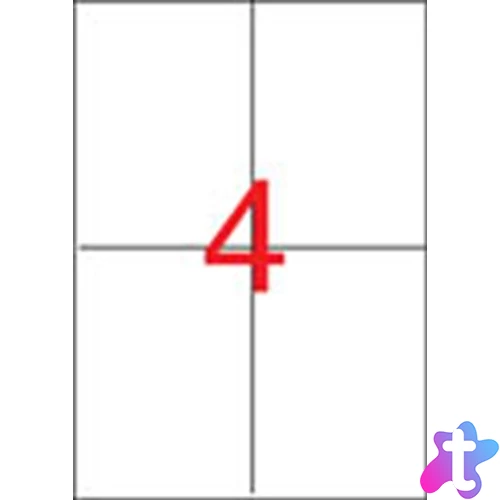 Etikett, lézernyomtatókhoz, 105x148 mm, APLI, 1000 etikett/csomag