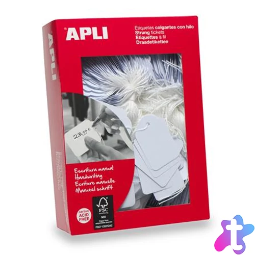 Árazócímke, 7x19 mm, APLI, fehér