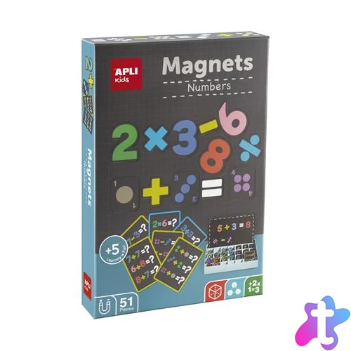 Mágneses készségfejlesztő készlet, 51 db, APLI Kids "Magnets" számok