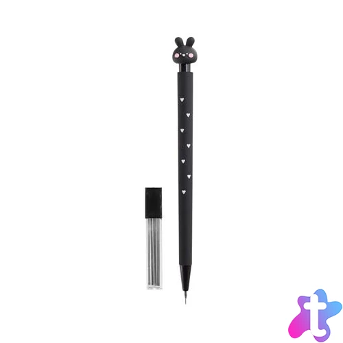 Nyomósirón, grafitbéllel, 0,5 mm, 2B, APLI "Back2Fun", nyuszi