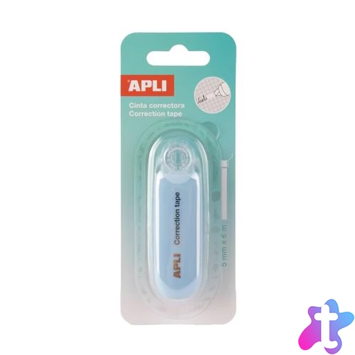 Hibajavító roller, nyomógombos, 5 mm x 6 m, APLI "Nordik", vegyes pasztell színek