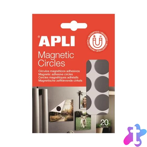 Ragasztókörök, mágneses, 20 db/csomag, kétoldalas, APLI