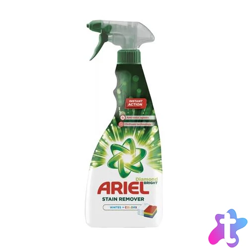 Folteltávolító spray, 750 ml, ARIEL "Diamond Bright", fehér és színes ruhákhoz