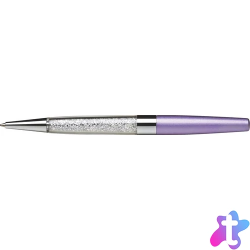 Golyóstoll, világoslila, alul fehér SWAROVSKI® kristállyal töltve, 14cm, ART CRYSTELLA®