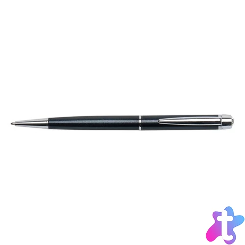 Golyóstoll, fekete "Lille Pen", fehér SWAROVSKI® kristállyal, 14cm, ART CRYSTELLA®