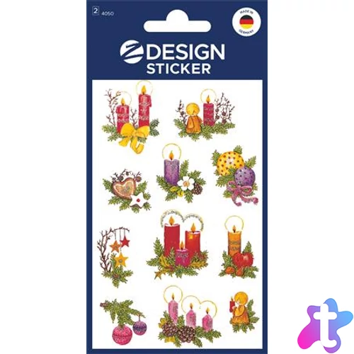 Matrica, papír, 2 ív, 76x120 mm, AVERY ZWECKFORM, "Z-Design No.4050", díszes fenyőágak