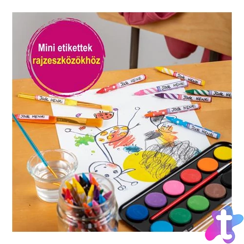 Etikett, tollcímke, 50x10 mm, kézzel írható, AVERY ZWECKFORM, kék-zöld, 30 etikett/csomag