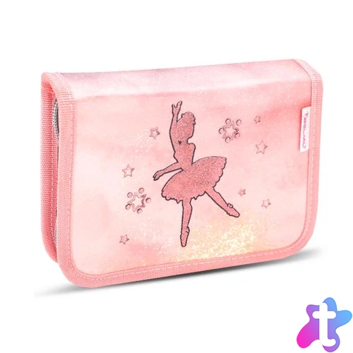 Tolltartó, klapnis, cipzáras, BELMIL "Ballerina" fekete-rózsaszín, balerina