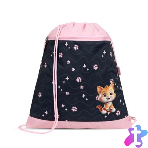 Tornazsák, BELMIL "Cute Kitten", fekete-rózsaszín, cica