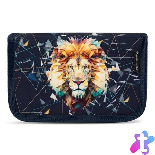 Tolltartó, klapnis, cipzáras, BELMIL "Lion", fekete, oroszlán