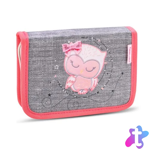 Tolltartó, klapnis, cipzáras, BELMIL "Little Owl", szürke-barack, bagoly