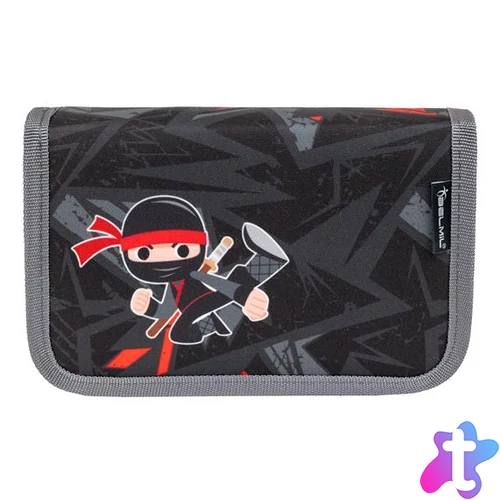 Tolltartó, klapnis, cipzáras, BELMIL "Ninja", fekete, nindzsa