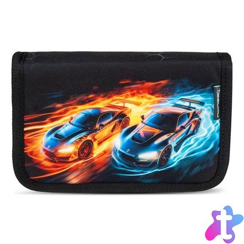 Tolltartó, klapnis, cipzáras, BELMIL "Race it", fekete, versenyautó