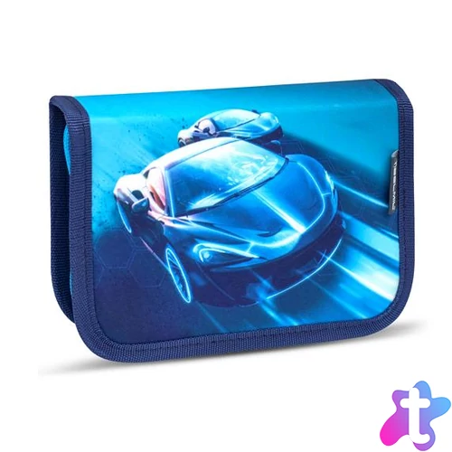 Tolltartó, klapnis, cipzáras, BELMIL "Racing Blue Neon", kék, versenyautó