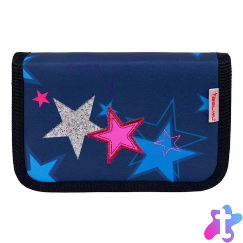 Tolltartó, klapnis, cipzáras, BELMIL "Sparkling Star", kék, csillagok