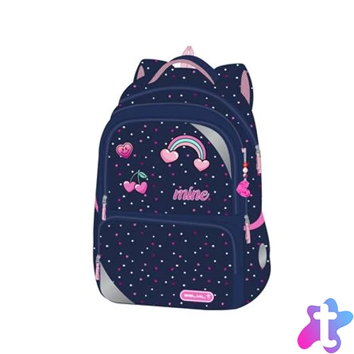 Iskolatáska, cipzáras, BELMIL "Maxi Packspecial T-Simple Heart", pöttyös-szivecskés