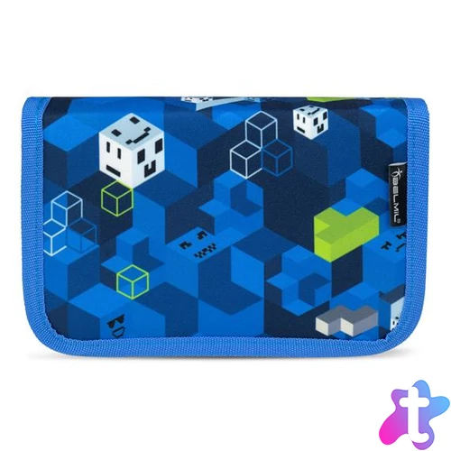 Tolltartó, klapnis, cipzáras, BELMIL "Gamer Squad", kék, gamer